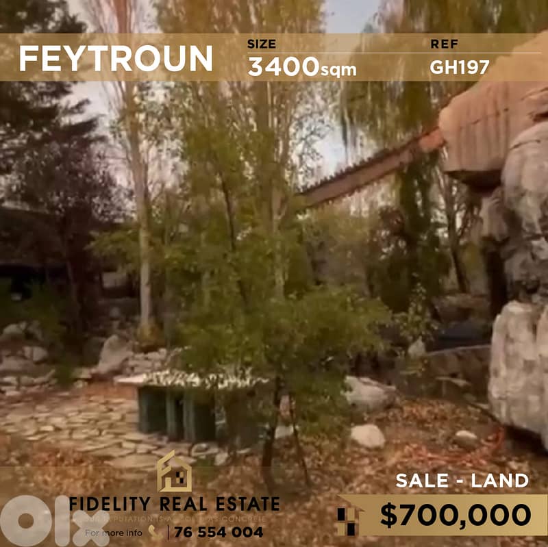 Land for sale in Feytroun GH197 أرض للبيع في فيطرون 0