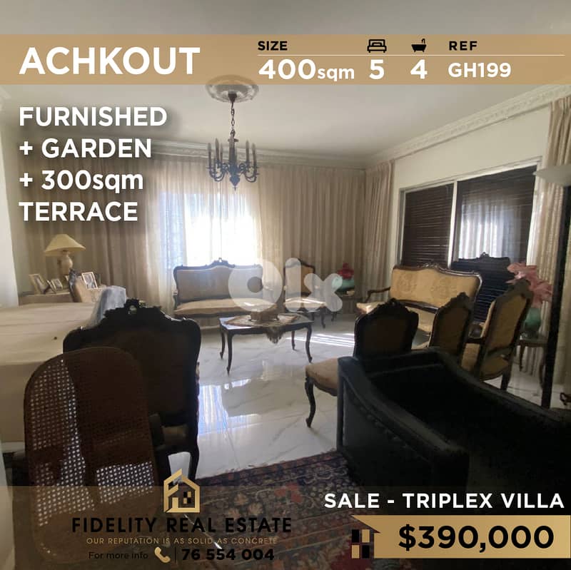 Villa for sale in Achkout GH199 فيلا  للبيع في عشقوت 0