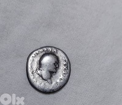 Ancient Roman Silver coin denarius Emperor  Vespesian year 69_79 AD
