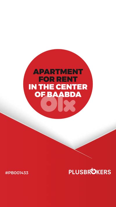 Apartment for rent in the center of Baabda good for commercial use