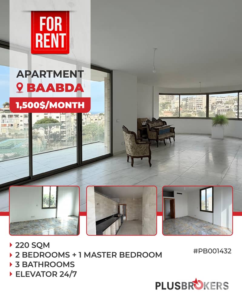 Apartment for rent in Baabda located in a very calm area  0