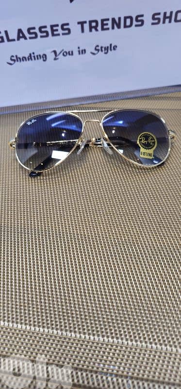Golden Ray Ban Aviator sunglasses w G15 lenses 1