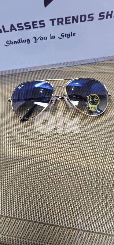 Golden Ray Ban Aviator sunglasses w G15 lenses 2