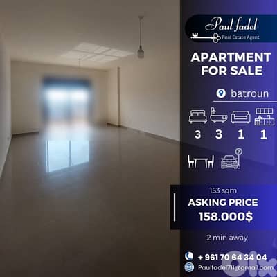 apartment for sale in batroun ( 2 min away ) for sale