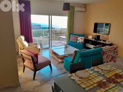 Furnished 3 bedroom apartment for rent in Ballouneh with open views.