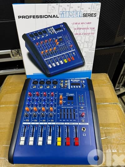 mixer yamaha with power 4 channel جديد