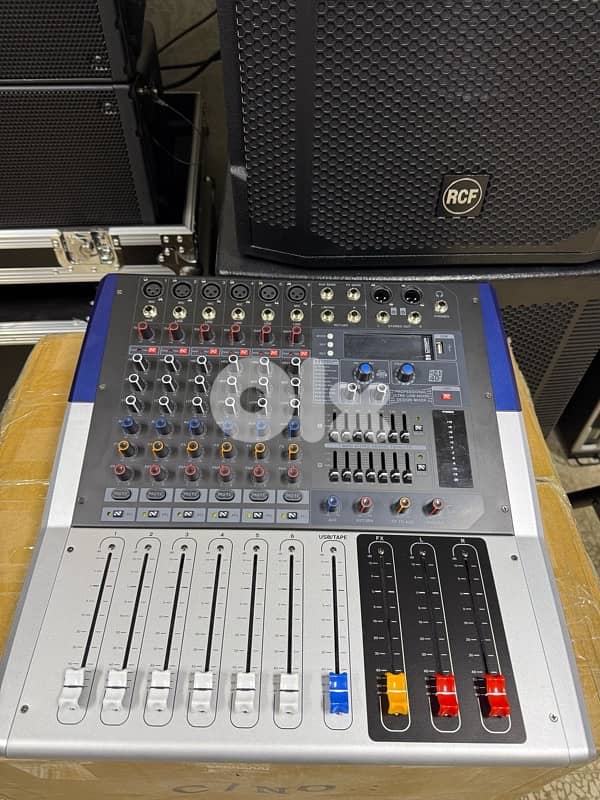 mixer yamaha with power 6 channel جديد 0