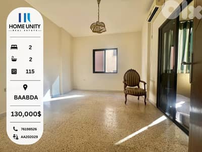 115 sqm apartment for sale located in a prime location in Baabda!