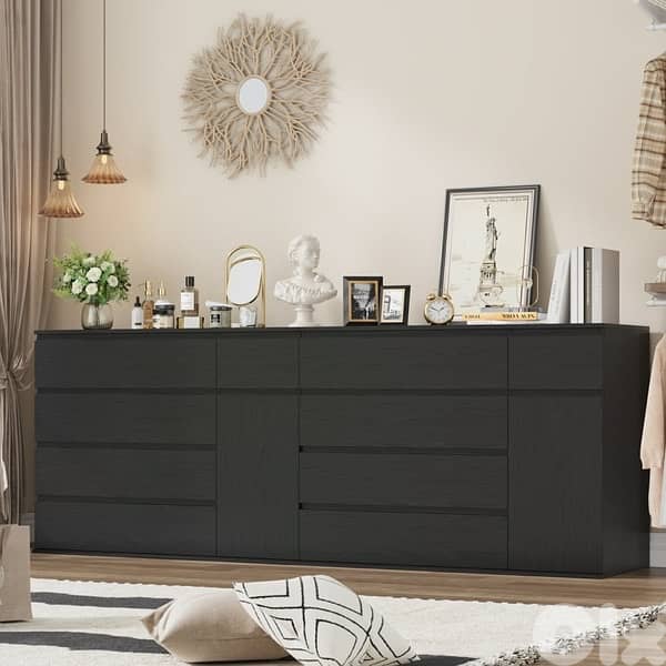 Homfa 5 Drawer Dresser with Door, Modern 2