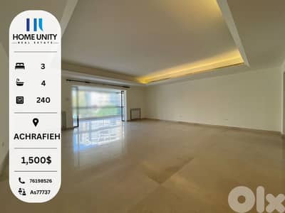 240m apartment for rent located in very calm neighborhood in achrafie