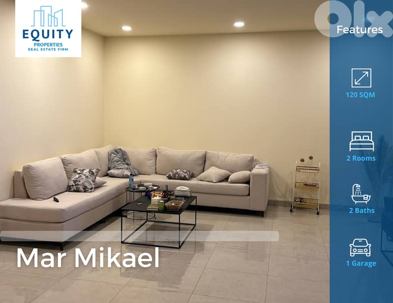 Furnished 120 SQM Apartment For Rent In MAr Mikael Achrafieh #AA217249 0