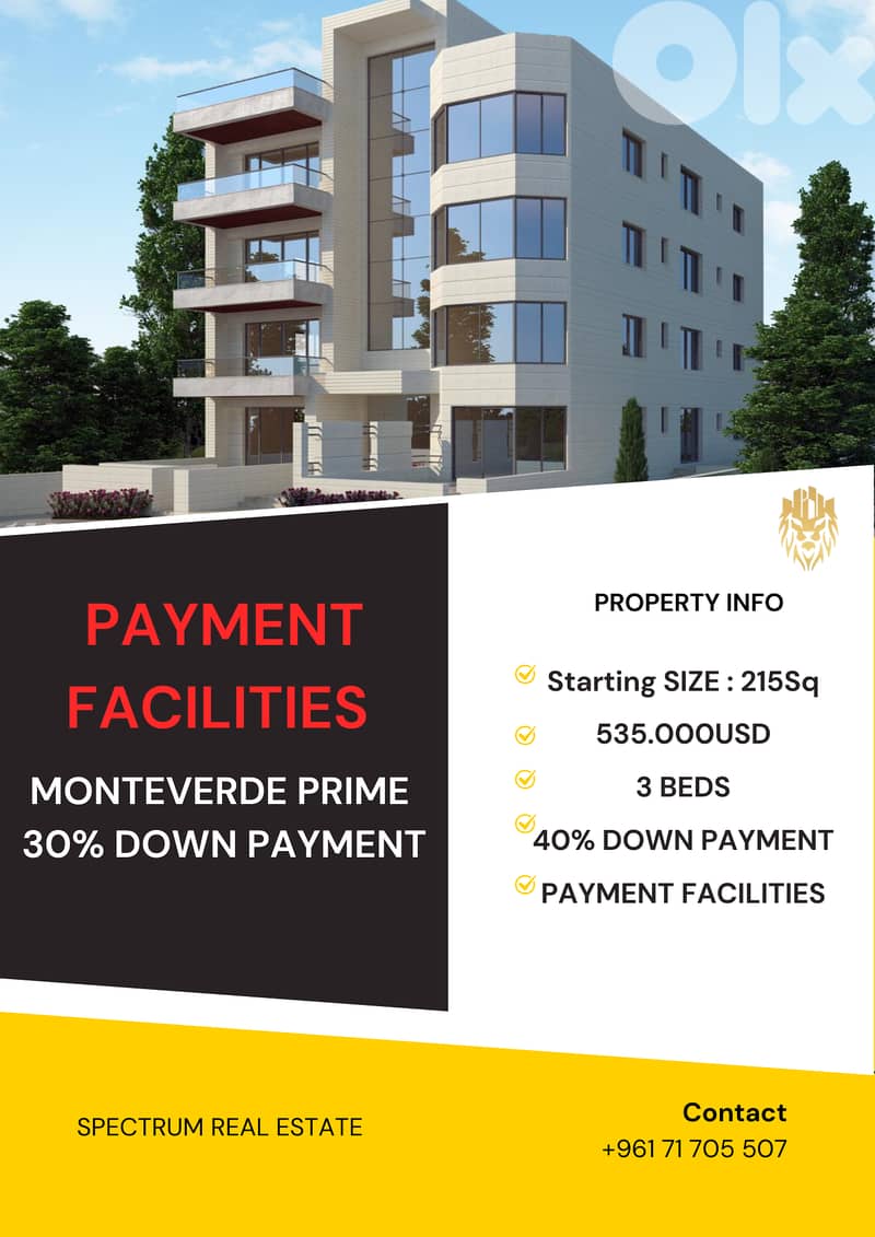 PAYMENT FACILITIES IN MONTEVERDE PRIME 3 BEDS OPEN VIEW, (MO-280) 0
