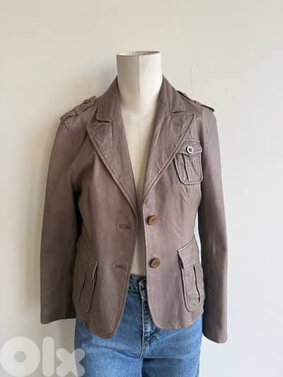 Biscote genuine leather jacket