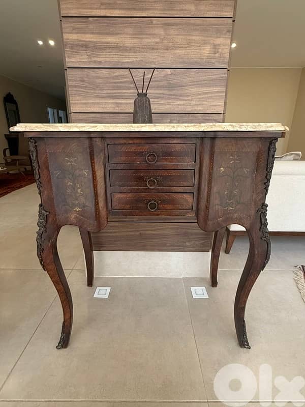 19th-century French-style commode or vanity table 0