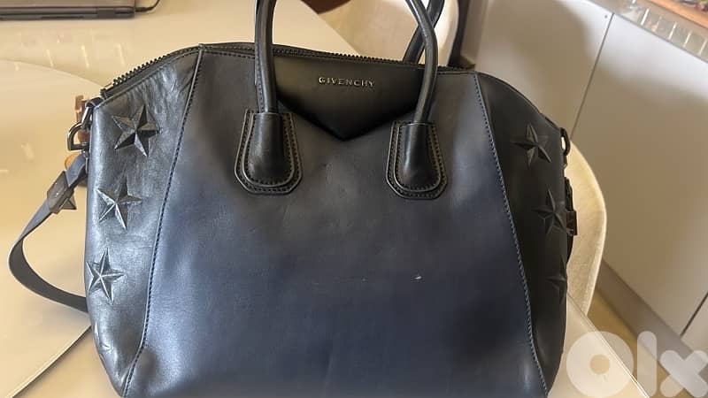 Givenchy navy blue and black handbag 0