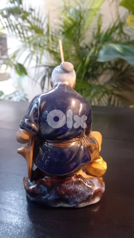 Authentic Chinese Shiwan Pottery Fisherman Figurine 1