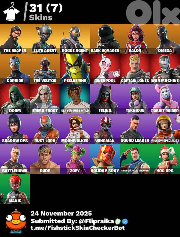 fortnite account/take the L/the reaper skin orange justice/PSN 2