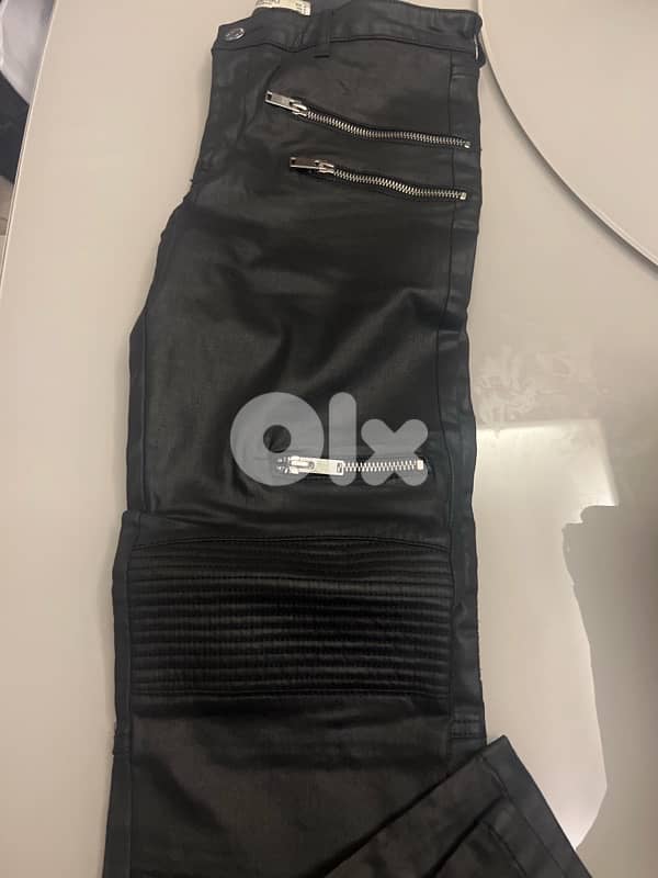 Mango skinny leather pant 0