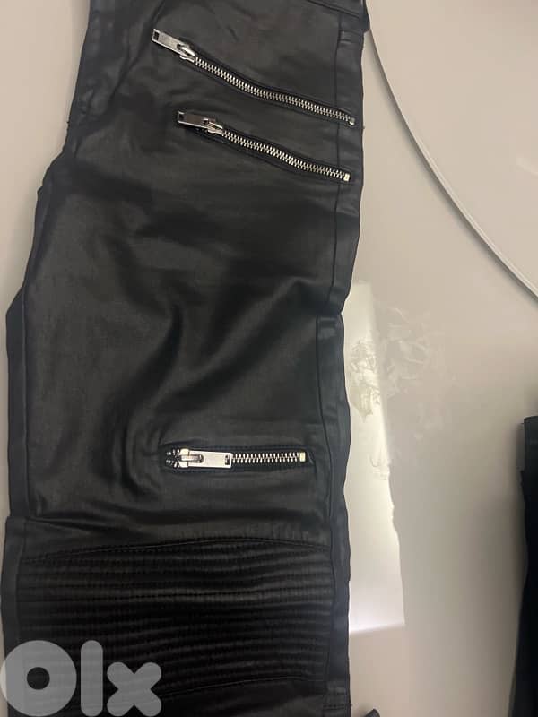 Mango skinny leather pant 1