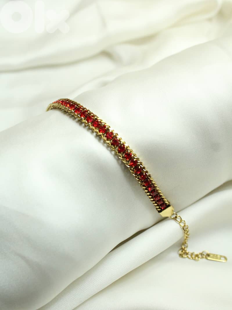 Red Stones Bracelets 1