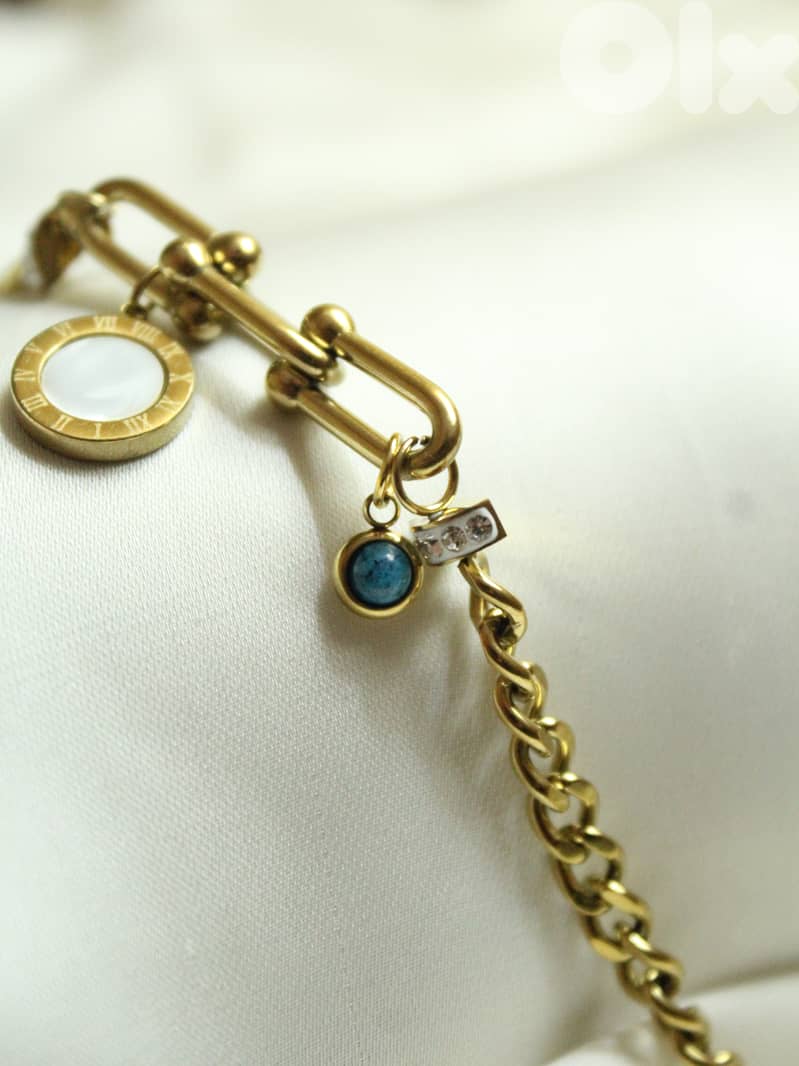 Royal Blue Bracelet, Jewelry, Brazilian Gold, 316L SS (Free Delivery) 1