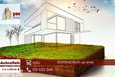 Achrafieh 550m2 | 3000m2 Built up Area | Land | Zone 4 | TYT