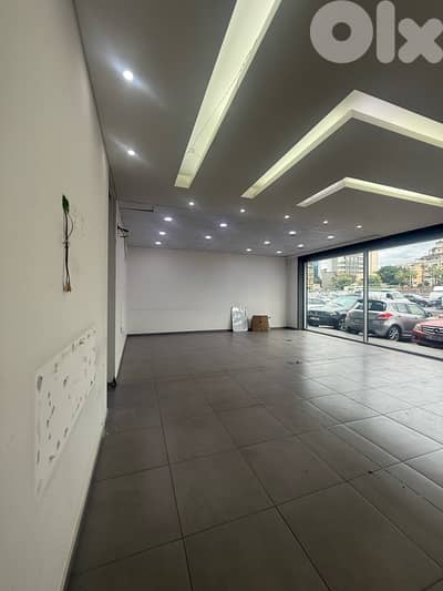 Decorated Shop for rent in Dbaye located on the highway.