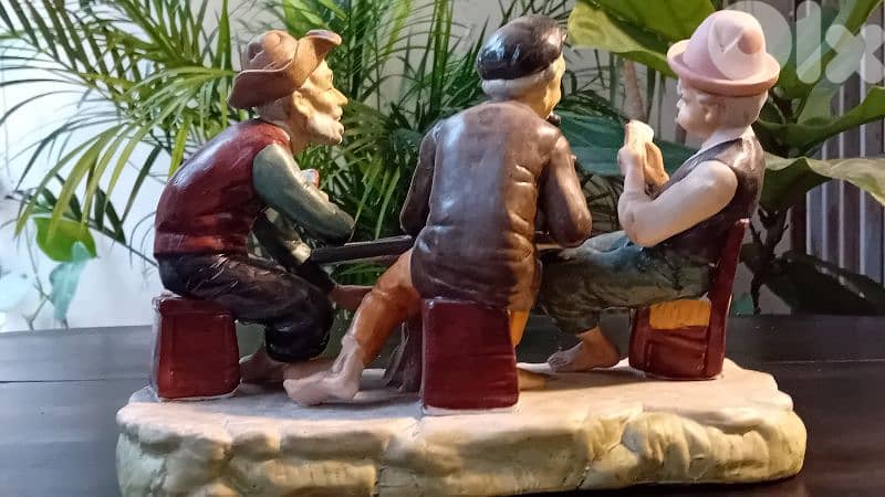 Vintage Card Players Figurine - Classic Tavern Scene! 1