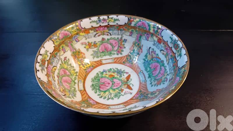 Antique Chinese Rose Medallion/Canton Porcelain Bowl 0