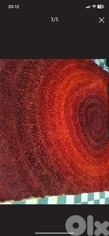 ‏سجادة ثلاث ألوان بوردو ‏3D 2