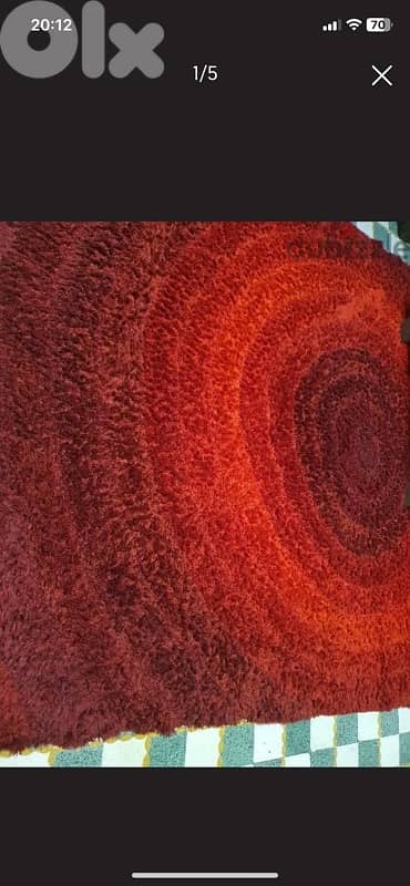 ‏سجادة ثلاث ألوان بوردو ‏3D 3