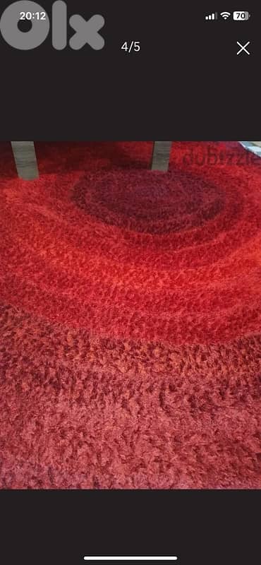 ‏سجادة ثلاث ألوان بوردو ‏3D 4