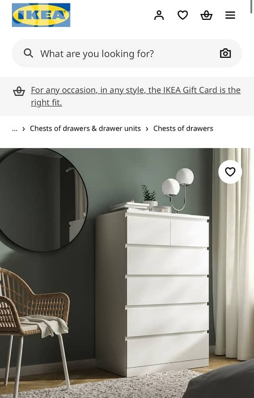 MALM 6-drawer dresser, white, 80x123 cm IKEA 0