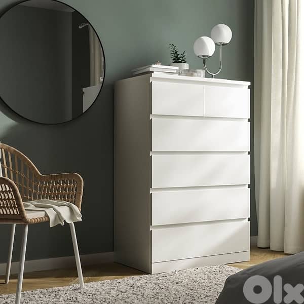 MALM 6-drawer dresser, white, 80x123 cm IKEA 3
