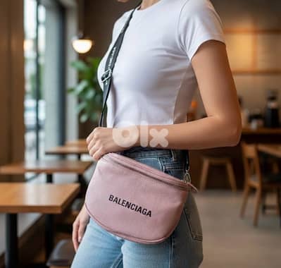 Balenciaga baby Pink leather crossbag