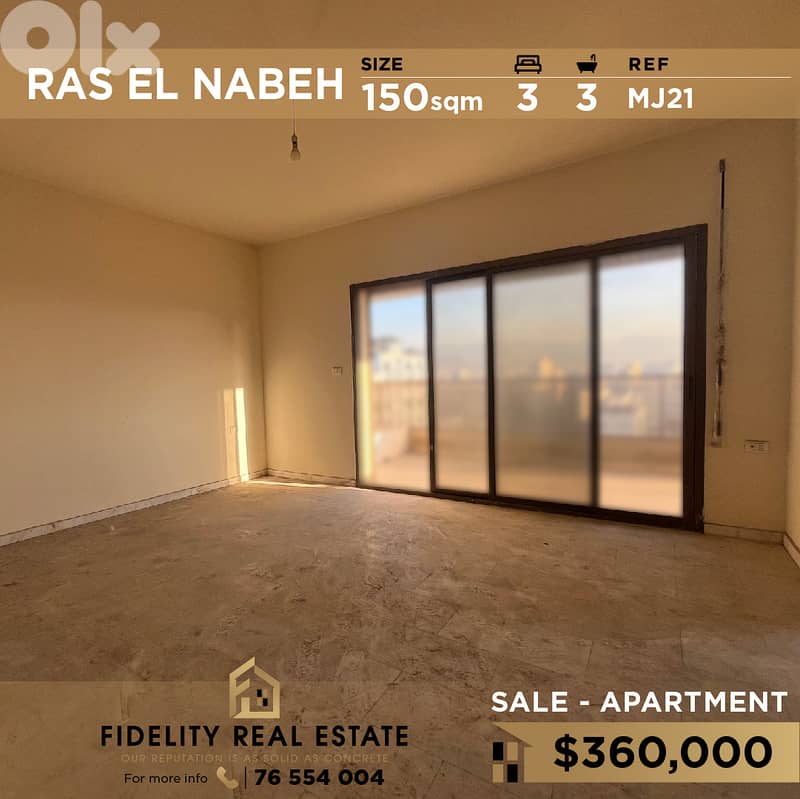 Apartment for sale in Ras El Nabeh MJ21 شقة للبيع في رأس النبع 0