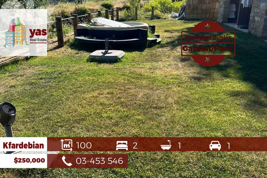 Kfardebiane 100m2 | Furnished Duplex | Garden | Pool | SD 0