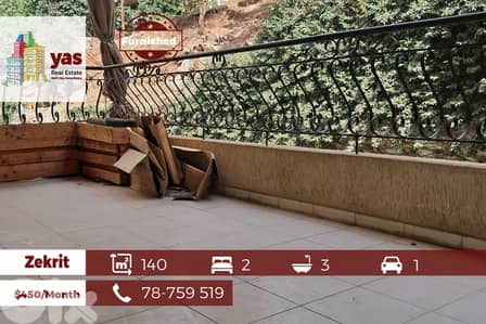 Zekrit 140m2 | furnished | Well Maintained | Calm Area | EW/JO/YV |