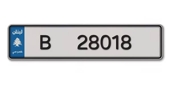 Number Plate For Sale (28018 B)