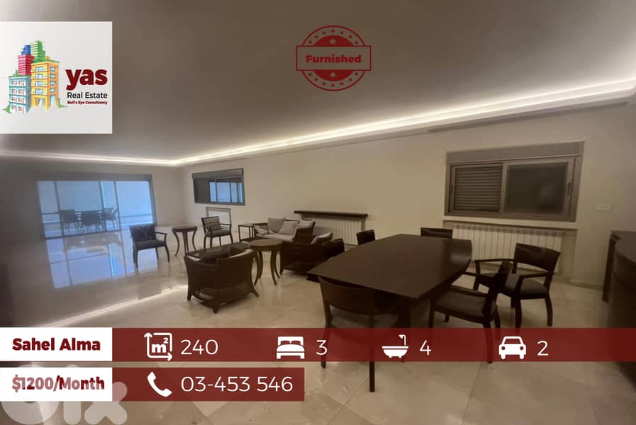 Sahel Alma 240m2 | Furnished | Rent | Mint Condition | SD | 0