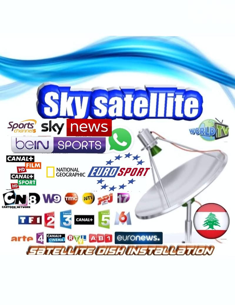 SKY-SAT EU-R04I تركيب ستلايت دش القنوات اللبنانية 0