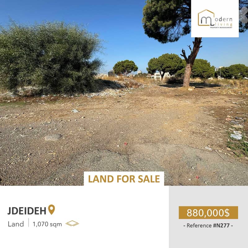 1,070 Sqm - Land for Sale in Jdeideh 0