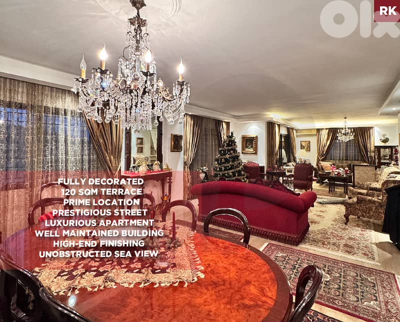 Fully Decorated, 120 SQM Terrace, Prime Location- Rabieh  REF#RK129167 0