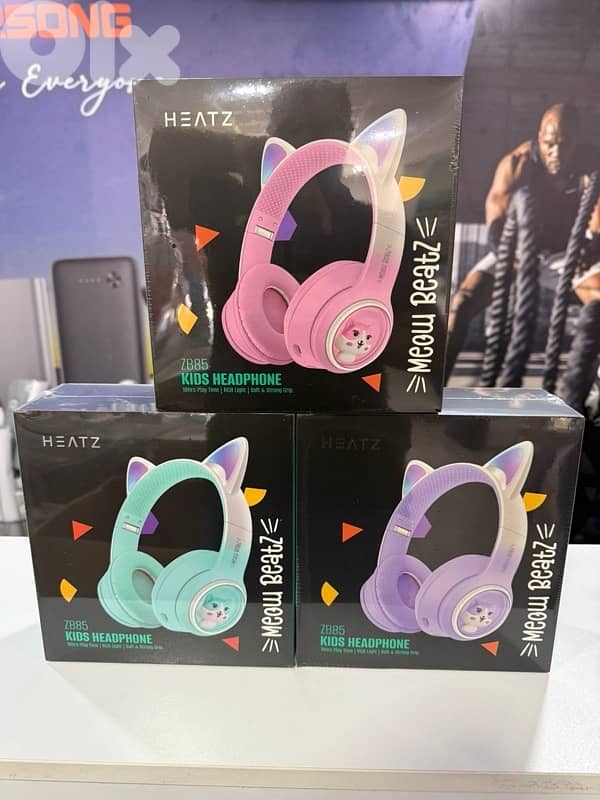 Heatz ZB85 Kids Cat-Ear Headphones – New Sealed, 1-Year Warranty 0