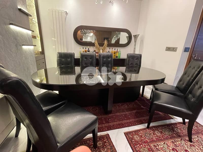 Dining Table + 8 Chairs+ Dressoire + Mirror 3