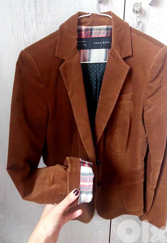 Brown zara blazer 0