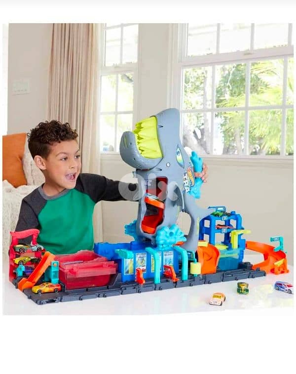 Hot Wheels City Ultra Shark Car Wash garage 1