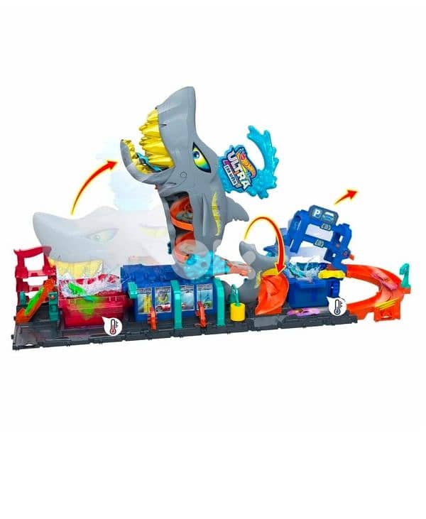 Hot Wheels City Ultra Shark Car Wash garage 2