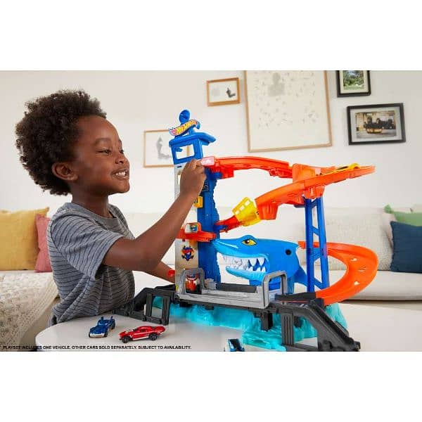 Hot Wheels City Attacking Shark Escape playset.  Garage 2