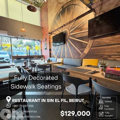 Restaurant for sale in Sin El Fil مطعم  للبيع في سن الفيل